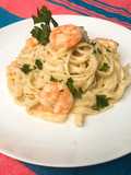 Spaghetti con camarón