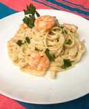 Spaghetti con camarón