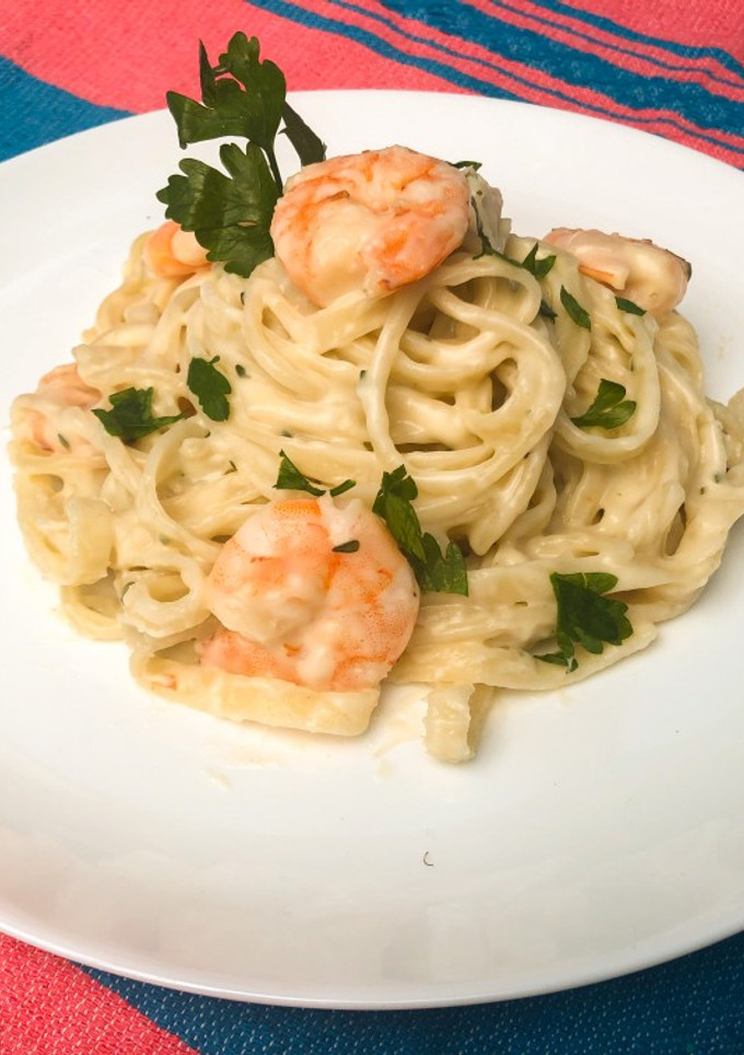 Una foto de Spaghetti con camarón