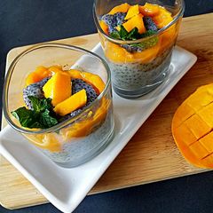 A picture of Mango chia pudding.