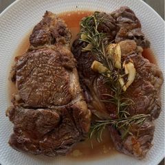 A picture of Rosemary Garlic Ribeye Steaks.