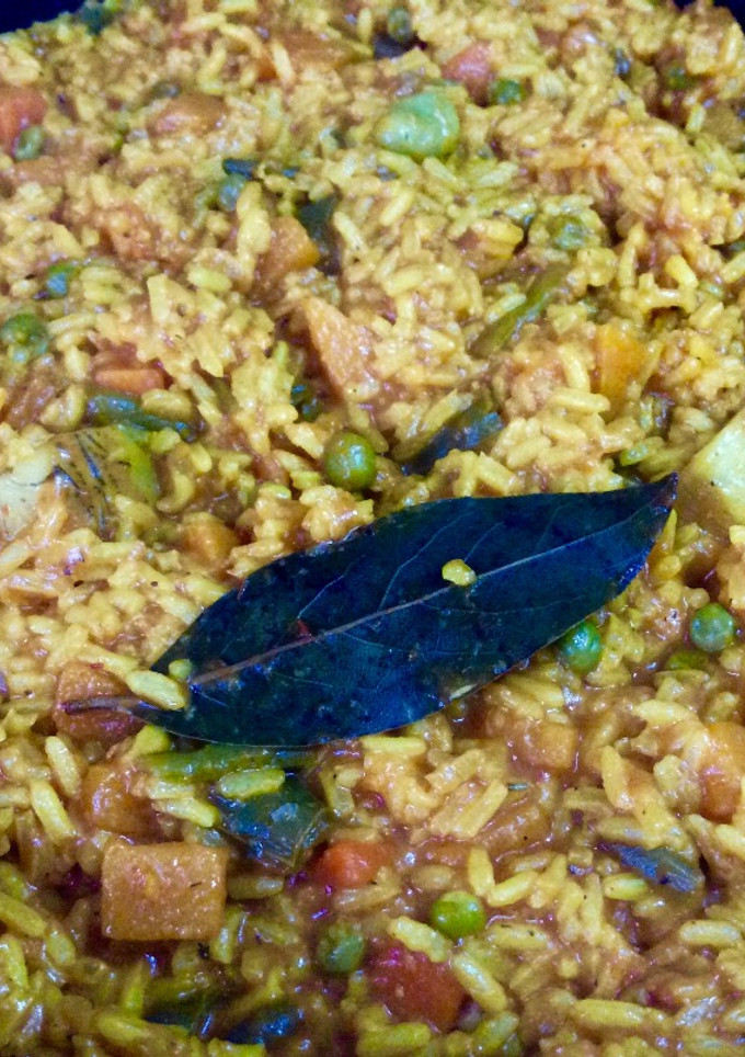 Una foto de Arroz con calabaza y alcachofas a las hierbas provenzales 🍃🌿🌱