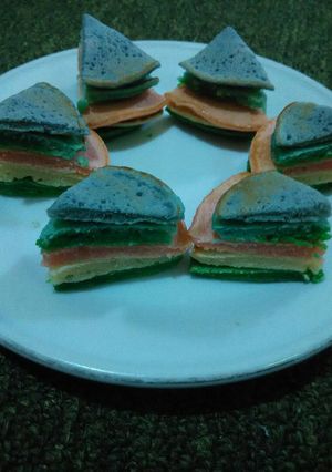 Foto resep Pancake rainbow #KisahKasihCookpad