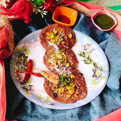 A picture of Cheese Jau pancake (Barley pancake) millet pancake 🥞.