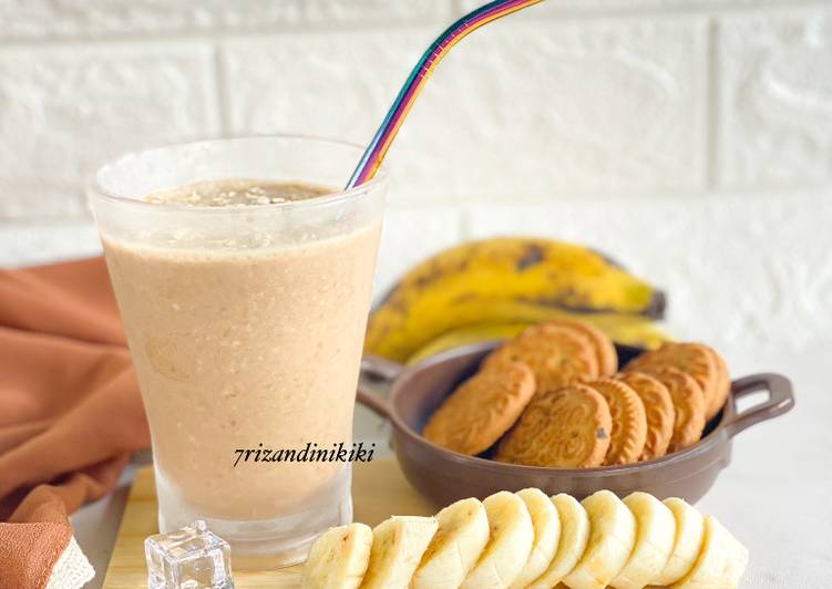 Choco banana oat smoothies