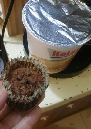 Una foto de Cupcakes de chocolate y porotos