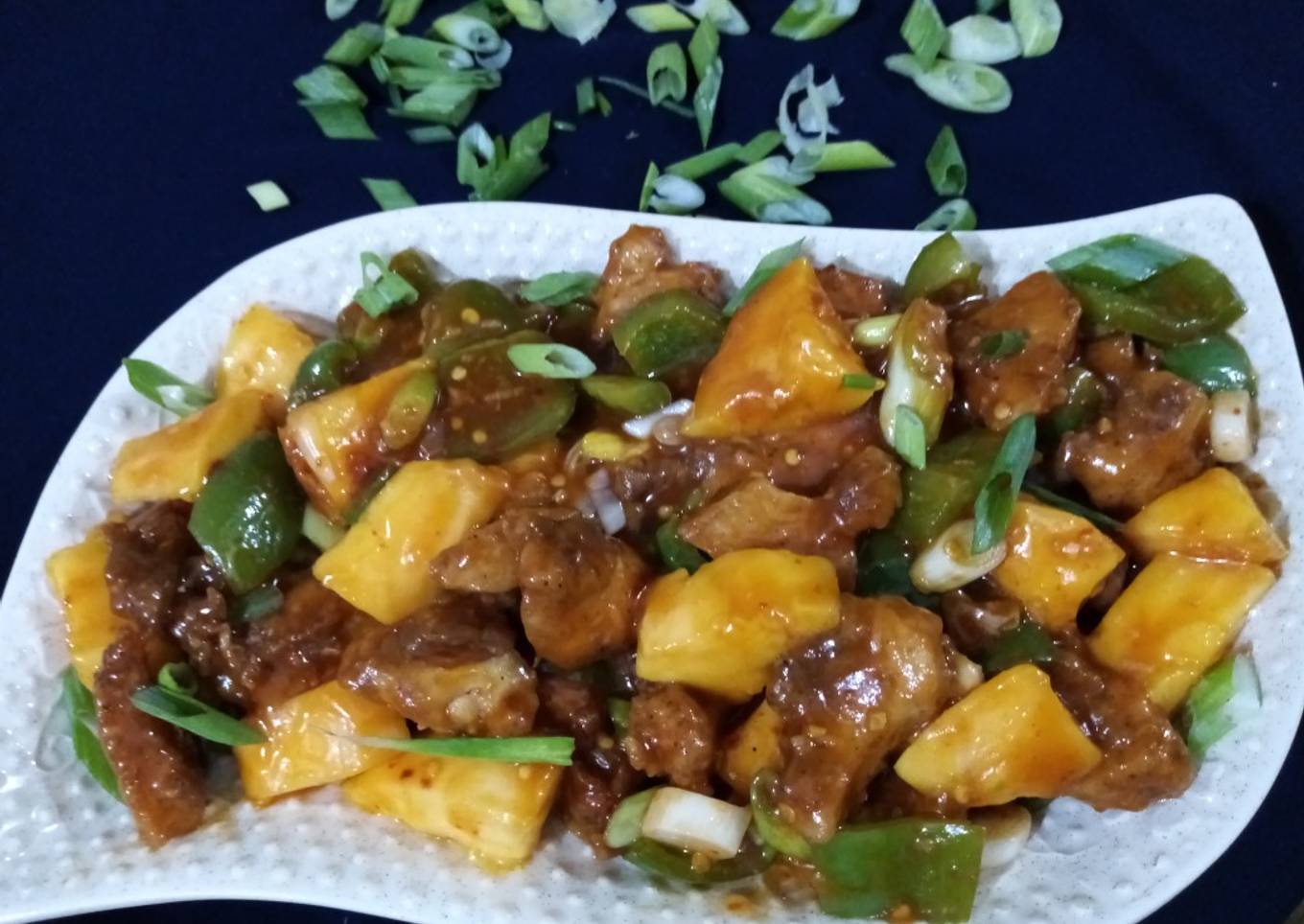 Sweet & sour chunky mango chilli chicken