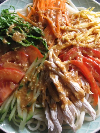 Easy Way Make Recipe Udon Salad with Sesame Sauce that is Perfect, Can Spoil the Tongue}