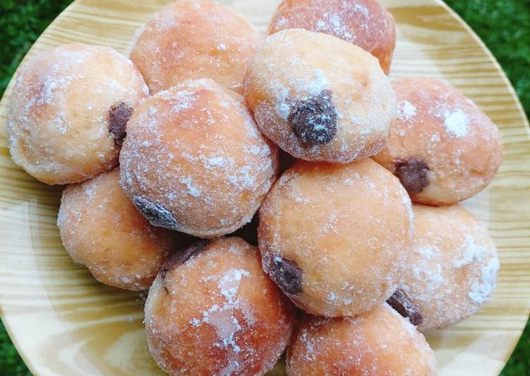 Donat kentang/ donat bamboloni cokelat