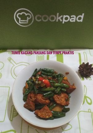 Foto resep Tumis Kacang Panjang dan Tempe Praktis