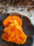Fried chicken cutlet with cheese