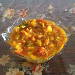 Papaya and Pumpkin Koottu - Side Dish A picture of Papaya and Pumpkin Koottu - Side Dish.