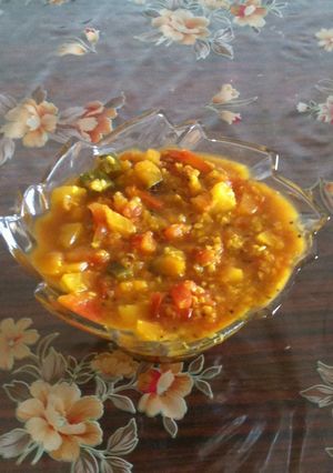 A picture of Papaya and Pumpkin Koottu - Side Dish.