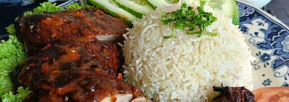 Roasted Chiken Rice (Nasi Ayam Bakar)