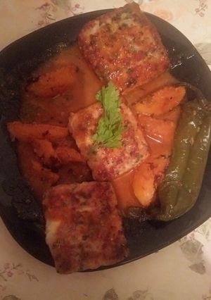 صورة لوصفة مربعات الدجاج بصوص حمراء