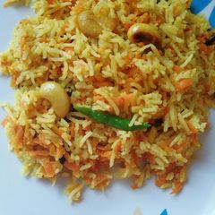 A picture of Carrot 🥕 biryani.