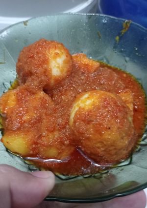 Foto resep Telur bulet bumbu merah super gampang