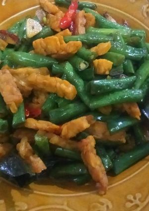 Foto resep Tumis Tempe kacang panjang
