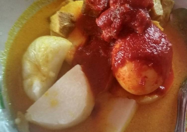 Resep Lodeh nangka muda + telur masak habang, Lezat