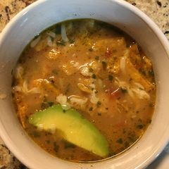 A picture of Chicken Tortilla Soup.