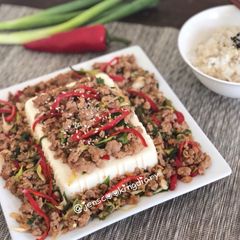 A picture of Ground Meat Steam Tofu.