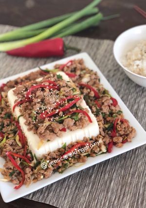 A picture of Ground Meat Steam Tofu.