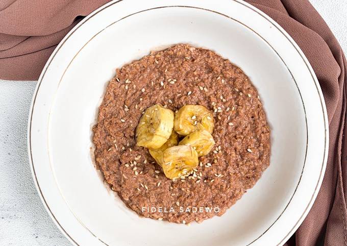 Resep #MenuSehat #Ekonomis: Choco Banana Oatmeal Tanpa Superfood yang Menggugah Selera