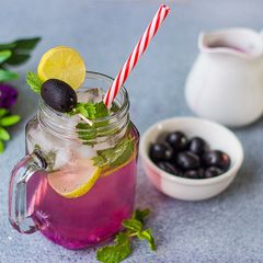 A picture of Jamun Mojito Mocktail.