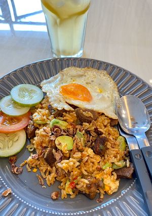 Foto resep Nasi goreng kambing pete