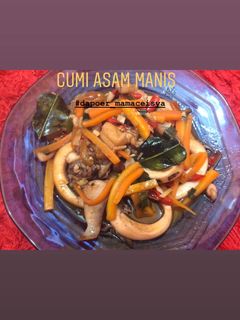 Foto resep Cumi Pedas Asam Manis