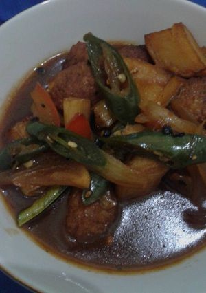 Foto resep Bola daging lada hitam