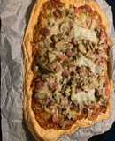 Pizza casera proteica con claras de huevos
