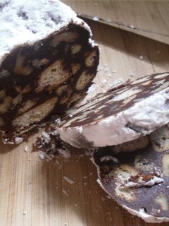Una foto de Salami de chocolate