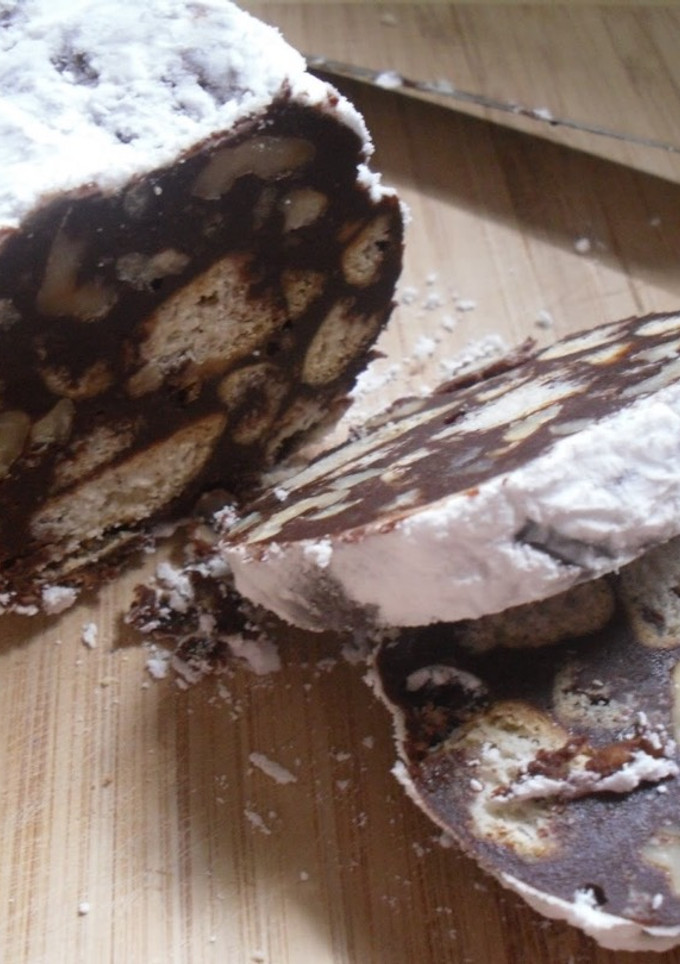 Una foto de Salami de chocolate