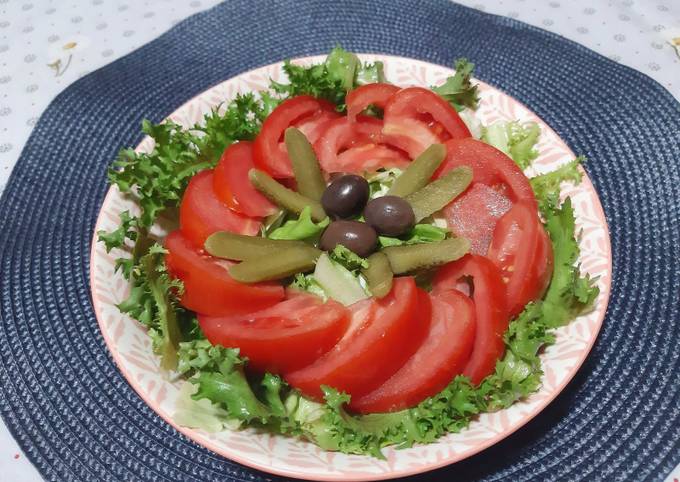 Méthode la plus simple pour Fabriquer Rapide Salade laitue/tomate ❤