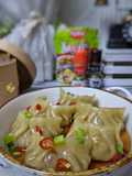 Dumpling beef rendang