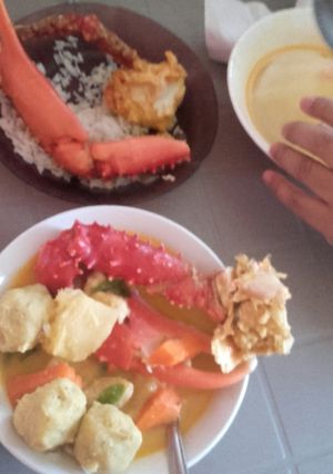 Una foto de Sopa de mariscos