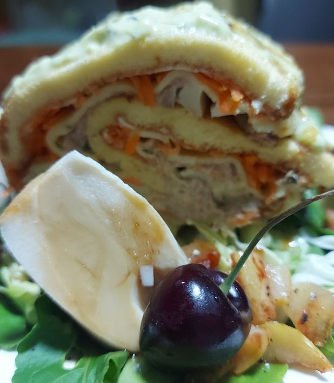 Una foto de Pionono relleno Agridulce