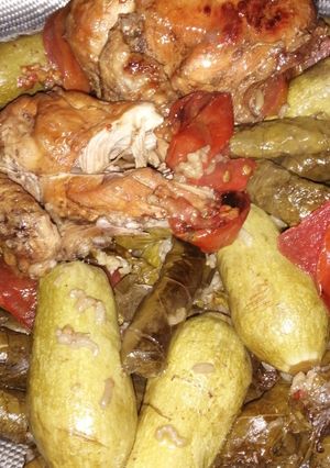 صورة لوصفة ورق عنب مع كوسا