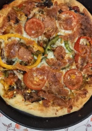 عکسی از دستور پیتزا خانگی🍕