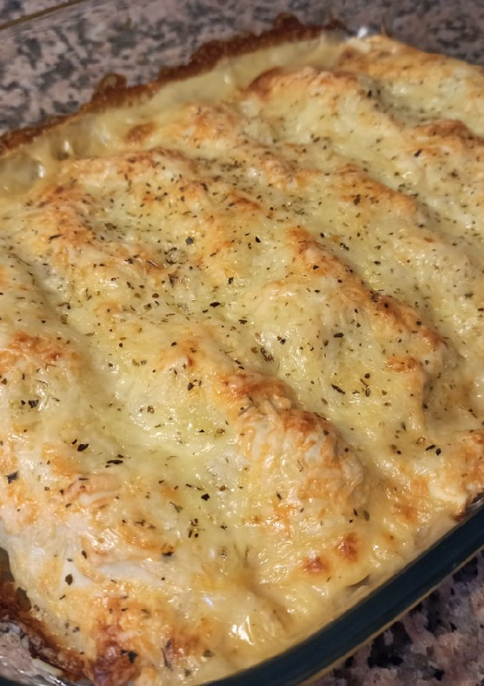 Una foto de Canelones de pollo con setas