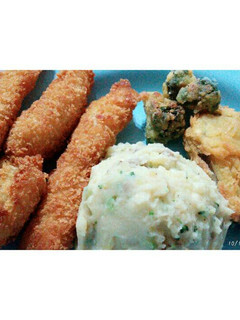 Foto resep Mashed potato w/ dorry,brocoli,n egg plant crispy