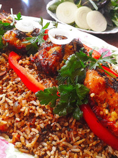 عکسی از دستور تهچین ماهی