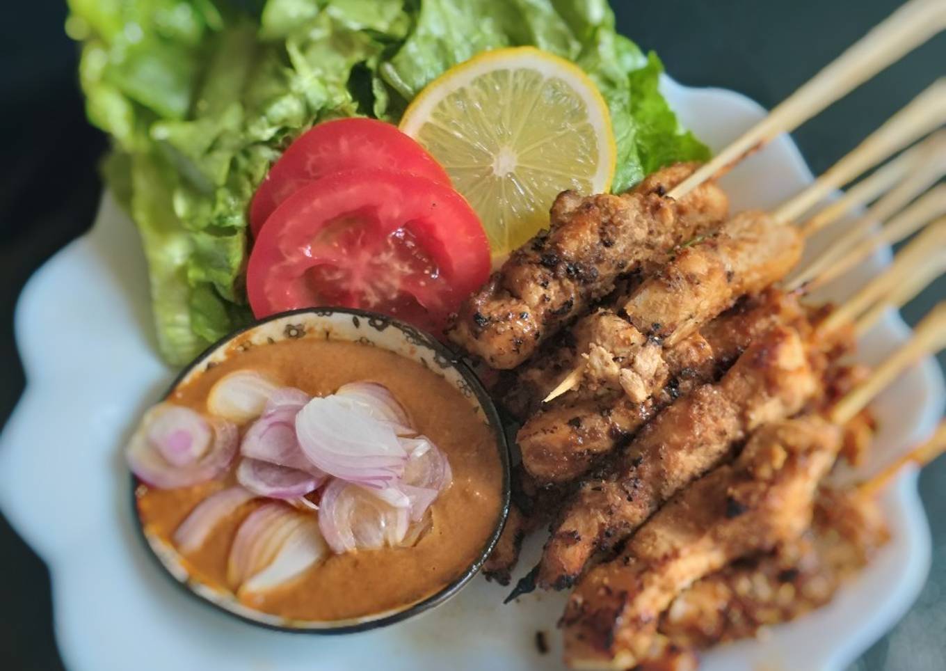 Sate ayam panggang teflon