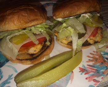 Unique Cuisine Grilled lemon pepper chicken sandwich Very Delicious