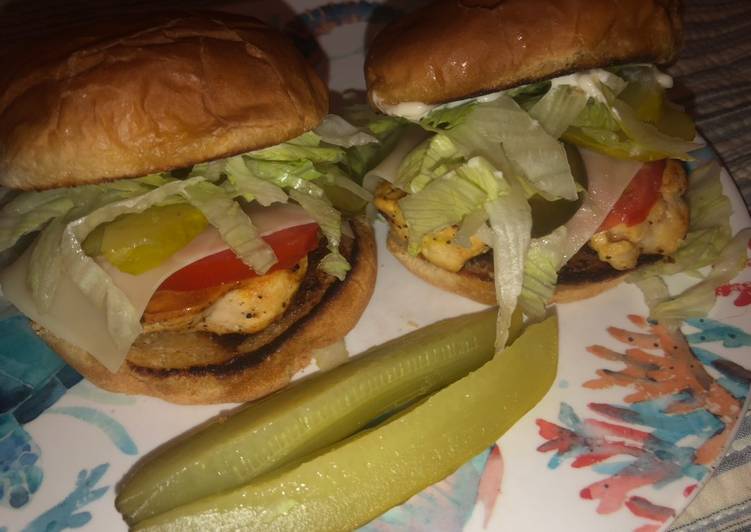 Steps to Prepare Perfect Grilled lemon pepper chicken sandwich
