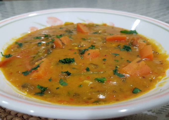 Southern Indian Lentil Stew - Sambar/Kuah Dalca