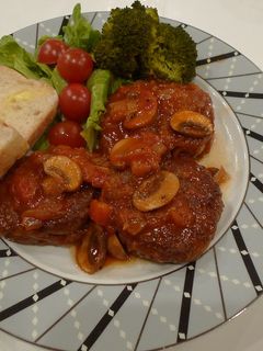Foto resep Hamburger with tomato sauce
