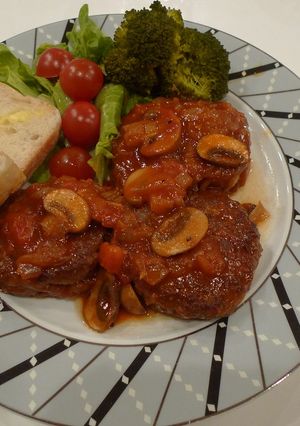 Foto resep Hamburger with tomato sauce