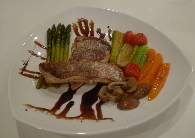 Fish Poelee with Balsamic Sauce